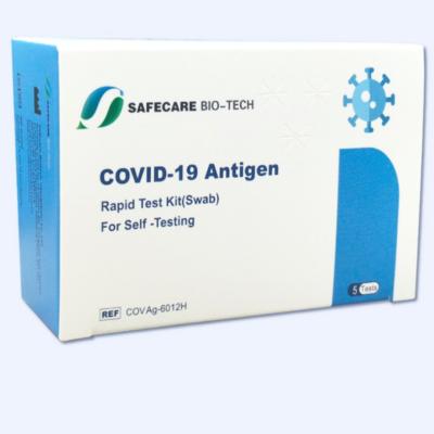 China safecare COVID-19 schnelle Testausrüstung Antigens (Putzlappen) für Selbstprüfung zu Hause Hersteller zu verkaufen
