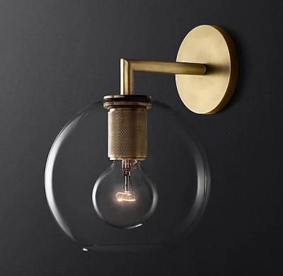 China Blown Glass Shade Modern Sconces Living Room Internal Wall Lights 40W for sale