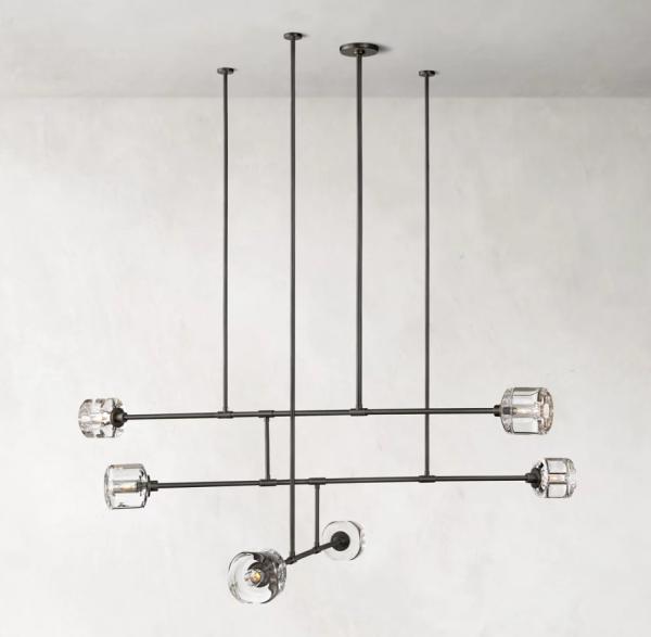 Quality 12'L Brass Bedroom Multi Arm Ceiling Light Support OEM ODM for sale
