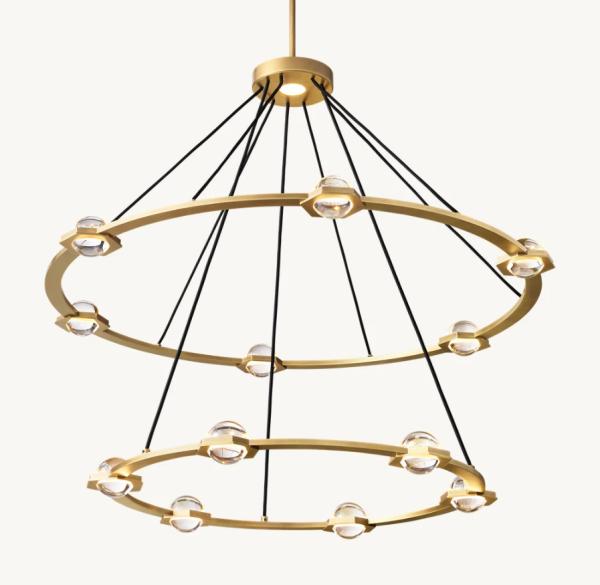 Quality éClatant Two Tier Round Chandelier 48'' for sale