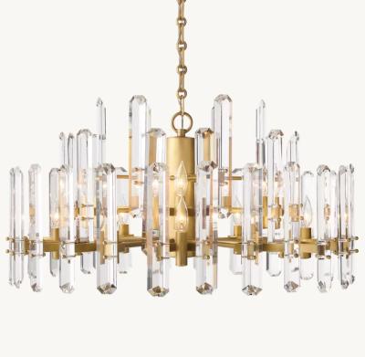 China OEM ODM Modern Crystal Brass Ceiling Chandelier With Incandescent Bulb Type for sale