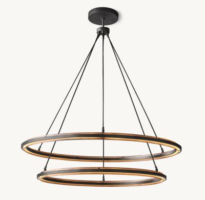 China Modern Brass / Iron Peralta Two Tier Round Chandelier 60'' for sale