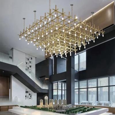 China E12/E14 Glühbirnen Hotel Lobby Kronleuchter Metall Moderne Kronleuchter zu verkaufen