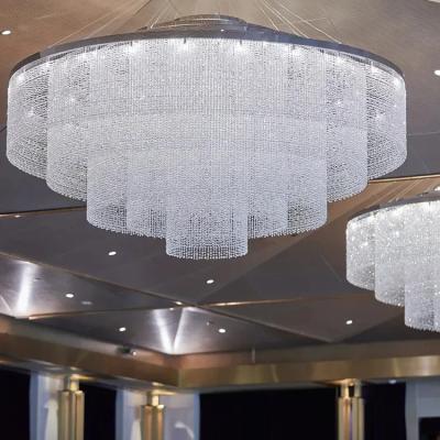 Chine OEM plafond monté grand chandeliers de hall d'hôtel pour les hauts plafonds à vendre