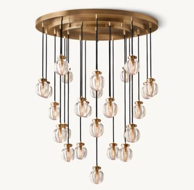 China 110-220V Crystal Chandelier Ceiling Light Pearl Round Chandelier for sale