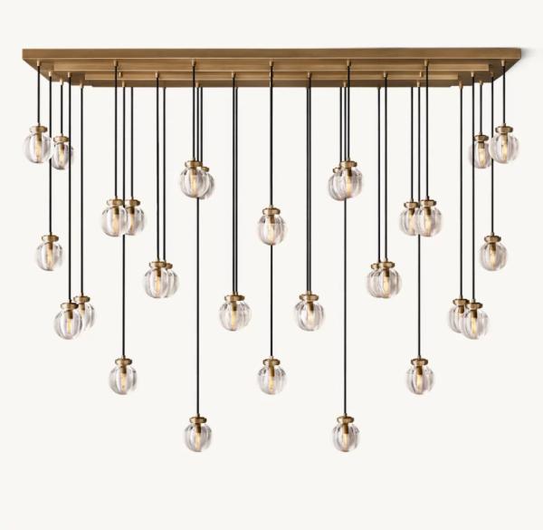 Crystal Chandelier Ceiling Light - Hardwired Contemporary Crystal ...