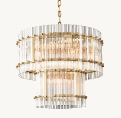 China San Marco Two Tier Round Crystal Chandelier Ceiling Light 22'' for sale