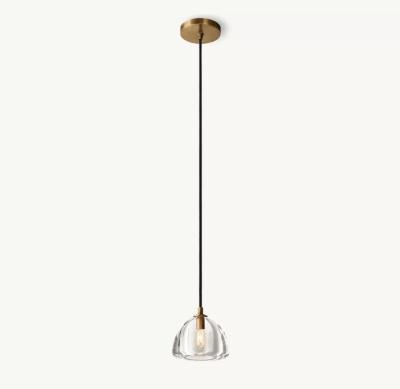 China Metal Glass Hemisphere Suspended Pendant Light 110-220 Volts for sale