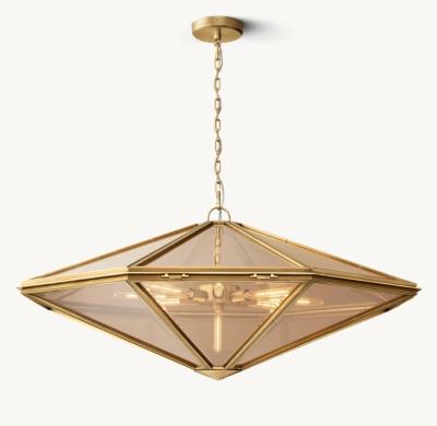 China Metal Glass Suspended Helena Pendant Light Contemporary Style for sale