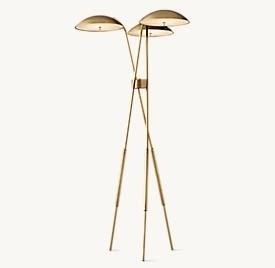 China Hardwired Contemporary Floor Lamps Lacquered Burnished Brass Marble Floor Lamp for sale