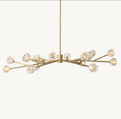China Nickel Crystal Brass Ceiling Chandelier Hardwired Installation for sale