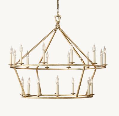 China Custom Brass Chandelier with Downward Lamp Cup Direction and Candelabra Bulb Type Te koop