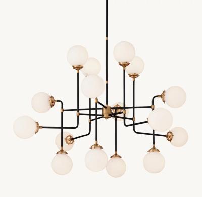 China Nickel Finish Classic Brass Chandelier with E27 Bulb Compatibility and Elegant Design for sale