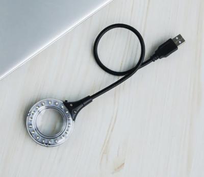 China Lâmpada recarregável Ring Cabinet Light Gooseneck Tube de DC5V USB 5.6cm à venda