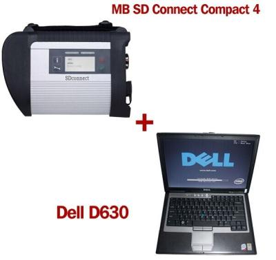 China MB SD Connect Compact 4 Star Diagnosis 2020.3V Software Version Plus Dell D630 Laptop for sale