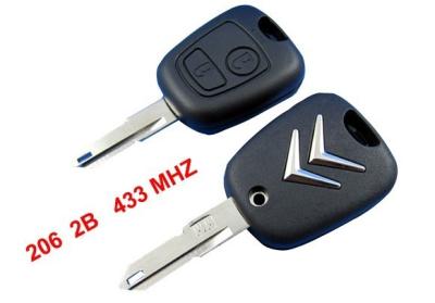 Китай Ключ 433MHZ Citroen C2 дистанционный, 2 застегивает пробелы Citroen автоматические дистанционные ключевые продается