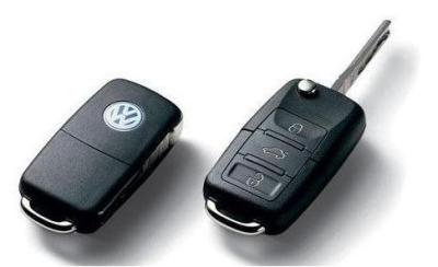 China 433MHZ 3 Button Auto Remote Key for Volkswagen, VW Remote Transponder Keys with ID48 Chip for sale