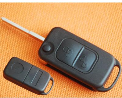 China Benz 2 Button Flip Remote Key Shell, Auto Remote Key Blanks With 2 Track Flip Key Blade for sale