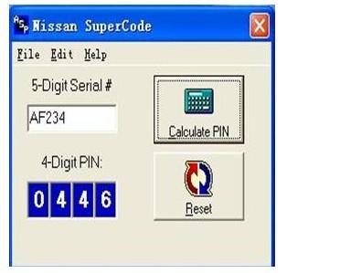 China Nissan Super Code Software, Nissan Pin Code Calculator For Programming Keys for sale