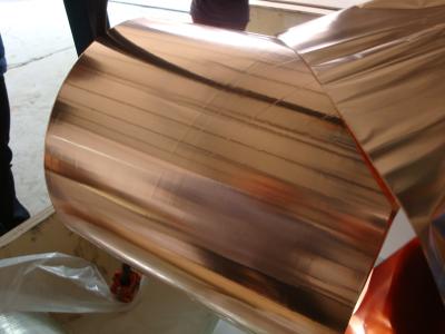 China High Flexibility Pure Copper Foil Sheet Roll For Electronic Appliance 0.010 * 250mm for sale