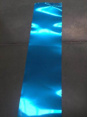 China 8011 H24 0.14mm*200mm Blue Colored Hydrophilic Finstock Coated Aluminum / Aluminium Foil for sale