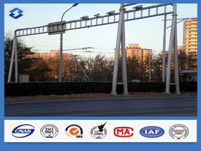 China Traffice Signal Frame Structure street sign posts , Above 95% Penetration rate road sign pole for sale