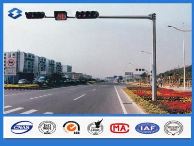 China 3mm Thickness Polygonal Traffic Light Pole Hot Dip Galvanized With Astm A 123 for sale