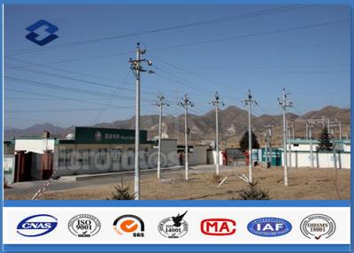 Chine Poteau en acier de trellis d'équipement de distribution d'énergie, poteau galvanisé polygonal conique de compagnie d'électricité à vendre