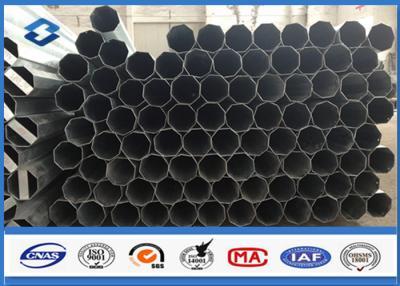 China Steel Q235 Q345 Galvanized Steel Pole Aganist wind pressure of 120Km / h - 180Km / h for sale