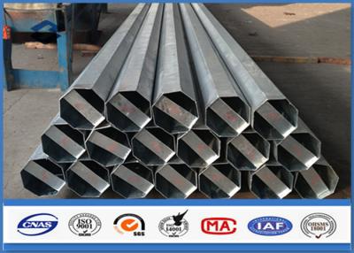 China 36.9m / s Ant i -wind Capacity galvanized metal pipe , steel transmission pole With Galvanization min 86 microns for sale