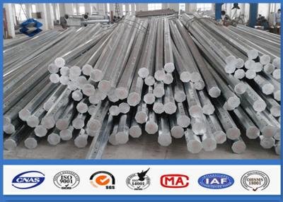 China 9M 10M Electric Distribution Galvanized Steel Pole tapered steel tube 10 KV ~ 550 KV for sale