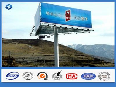 China Anti-rust Galvanized Advertising Trivision Billboard Street Steel Pole for sale