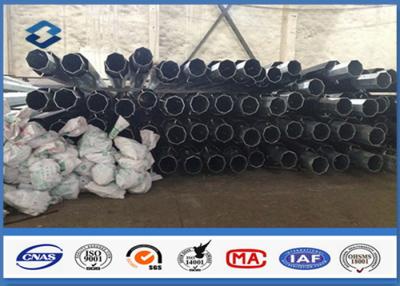 China 2 Segments Hot Dip Galvanizing Steel Pole with Slip Joint  100% compelete Penetration for sale