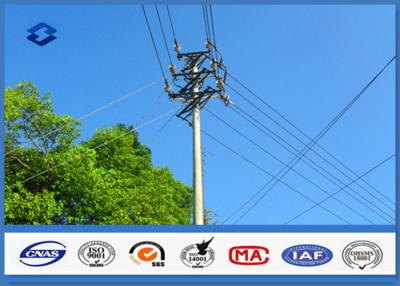 China Hdg Electrical Transmission Line 50ft Steel Utility Pole For Africa Power Distribution for sale