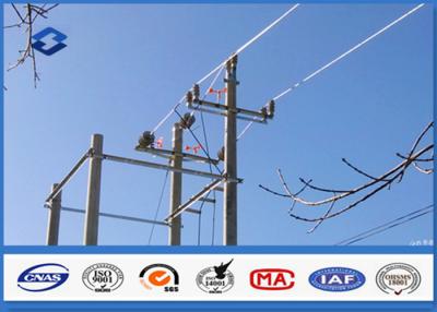 China Overhead Transmission Line metal utility poles , ASTM A 123 Galvanized  steel post for sale
