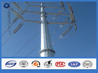 China 10kv- 550kv Hot dip Galvanized Overhead Line Electricity Distribution Steel Pole for sale