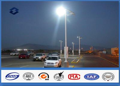 China Single / Double arm galvanized light pole 20 W- 400 W Lamp Power Square Light post for sale