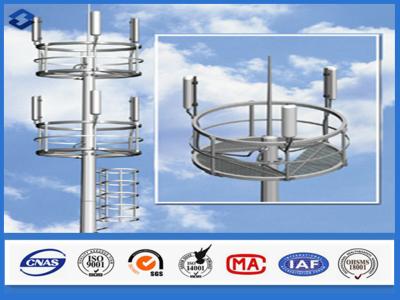 中国 Q345 厚さ鋼鉄物質的な monopole テレコミュニケーション タワー 6 - 28 の mm の 販売のため