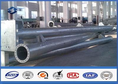 China Round Hot dip Galvanized Steel Tubular Pole ASTM A123 Standard flange mode for sale