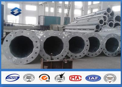 China Conical / Round 10M swaged type Steel Tubular Pole For 110kv Power Distribution Line for sale