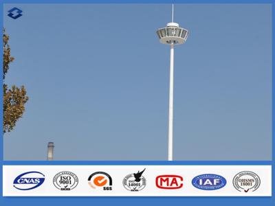 China 15m - 50m White Powder Coated High Mast Light Pole Over 30 years Service life for sale