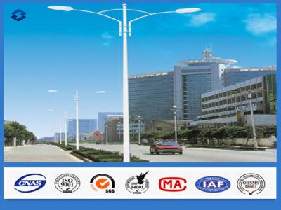 China Hot Dip Galvanized Utility Street Lighting pole / Post SS400 Steel Material for sale