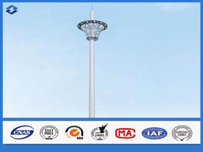 China Hot Dip Galvanized Monopole cell Tower Steel Telecommunication Pole 20 - 50m Height for sale