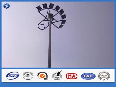 China LED Electric Q235B Material steel mast highway light pole , light tower mast customized color for sale