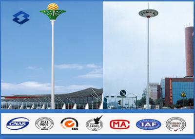 中国 熱いすくい35メートルは管状の鋼鉄棒の高いマストの照明タワーに電流を通した 販売のため