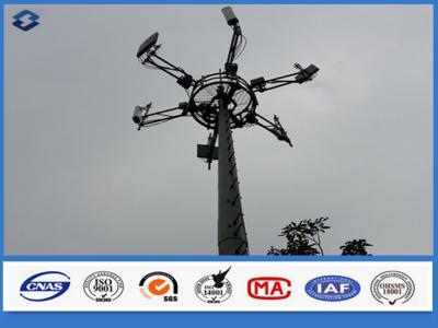 China 3mm Monopole Telecommunication Tower Powerline Electric Steel Poles for sale