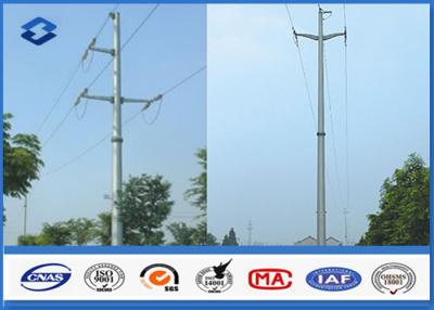 China Overhead Transmission Line Electric Power Pole with Material Steel Q345 Q456 , Gr50 Gr65 for sale