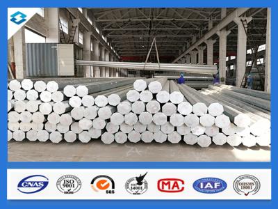 China 35FT 3mm Thick Q345 500kgf Load Galvanized Octagonal Steel Pole for sale