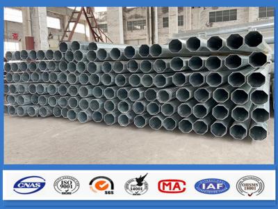 China 45ft Two Sections Hot Dip Galvanized Octagonal Burial Steel Pole for sale