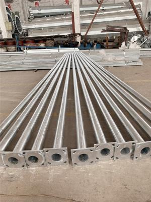 China Q235 Hot Dip Galvanized 6m High single arm Street Electric Pole for sale